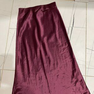 Babaton Slip Skirt in Spiced Burgundy